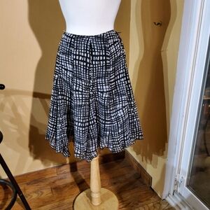 Elegant Black and White Full Skirt